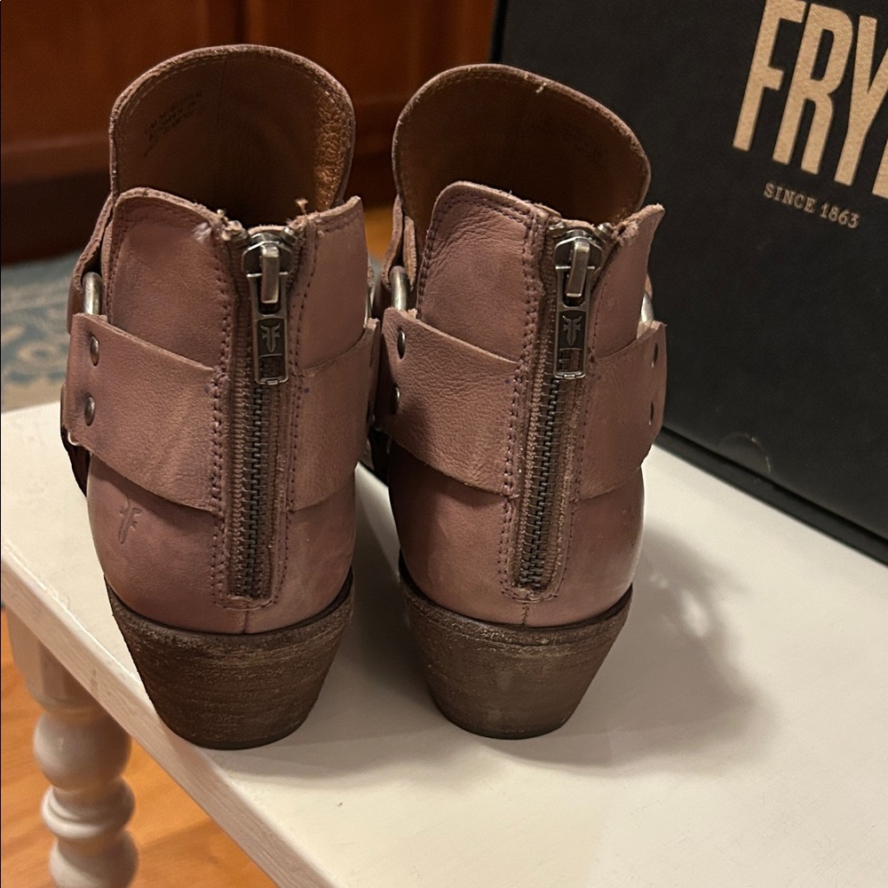 Frye Dusty Rose Cut-Out Ankle Boots - Picture 5 of 9